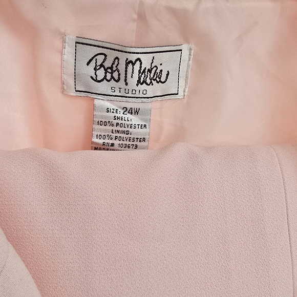Bob Mackie Soft Pink Women's Blazer And Skirt Set 22W 24W NWT - Picture 3 of 15